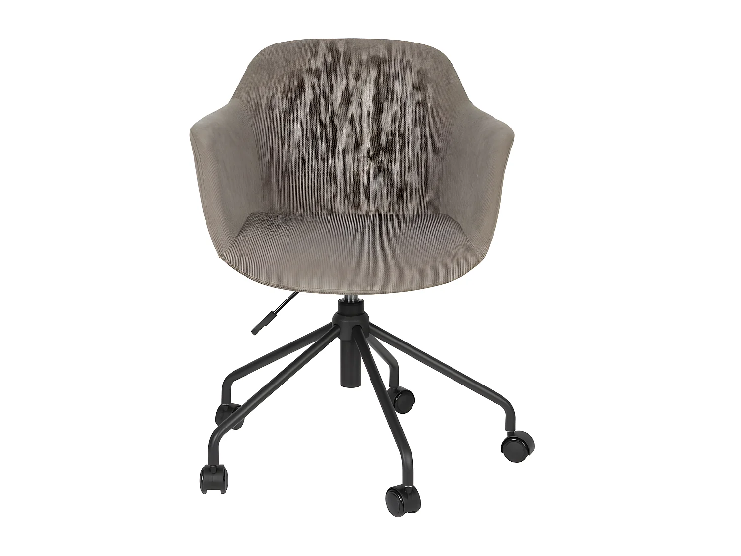 Junzo - Chaise de bureau pivotante à roulettes - Taupe