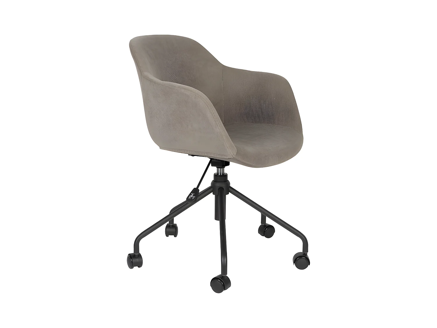 Junzo - Chaise de bureau pivotante à roulettes - Taupe