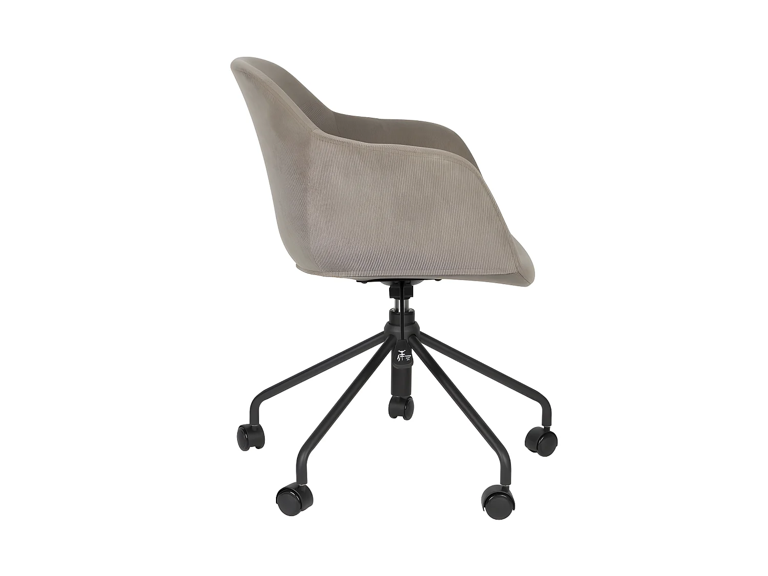 Junzo - Chaise de bureau pivotante à roulettes - Taupe