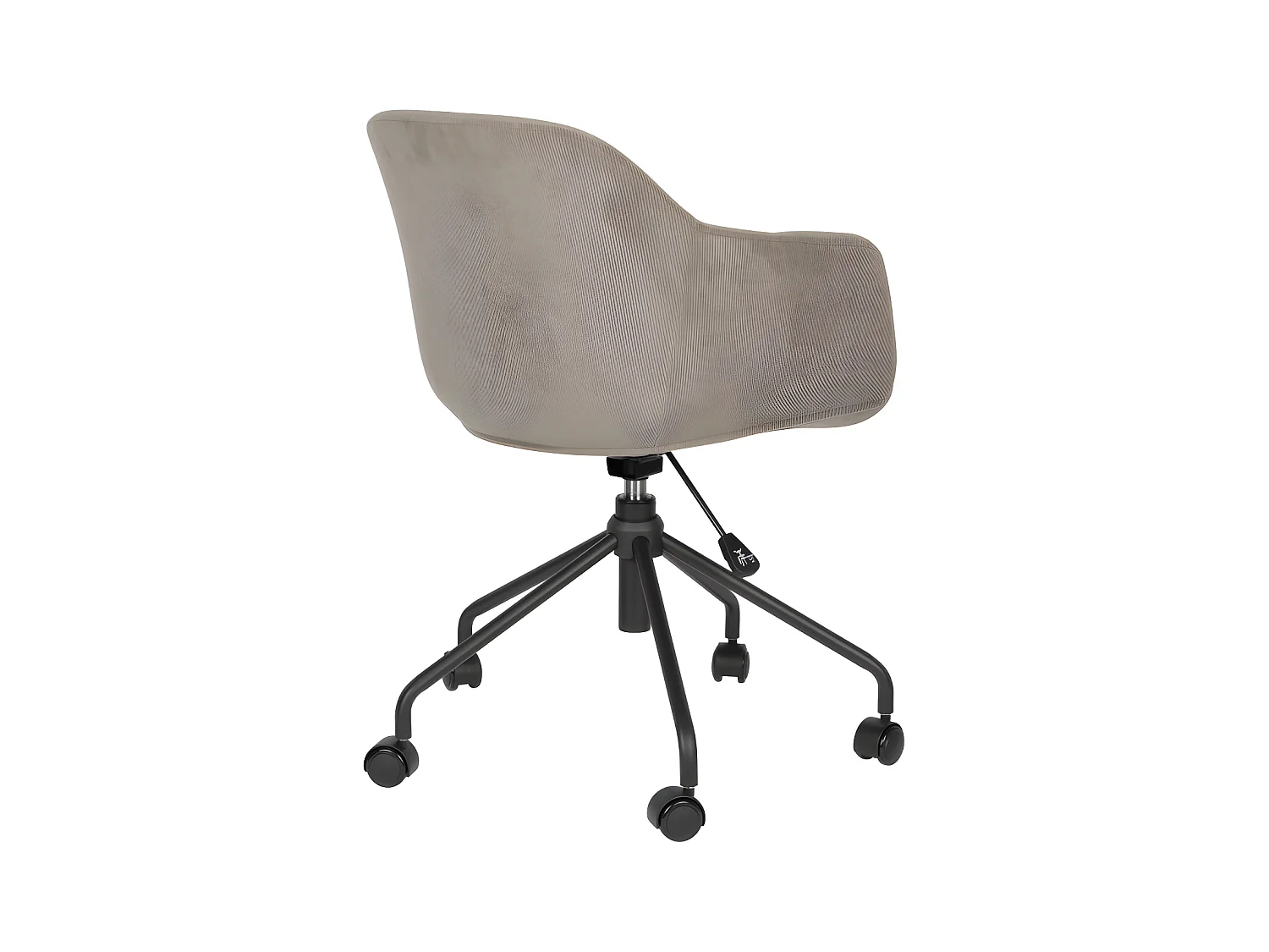 Junzo - Chaise de bureau pivotante à roulettes - Taupe