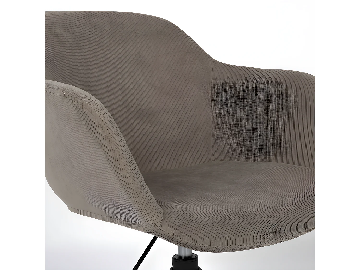 Junzo - Chaise de bureau pivotante à roulettes - Taupe