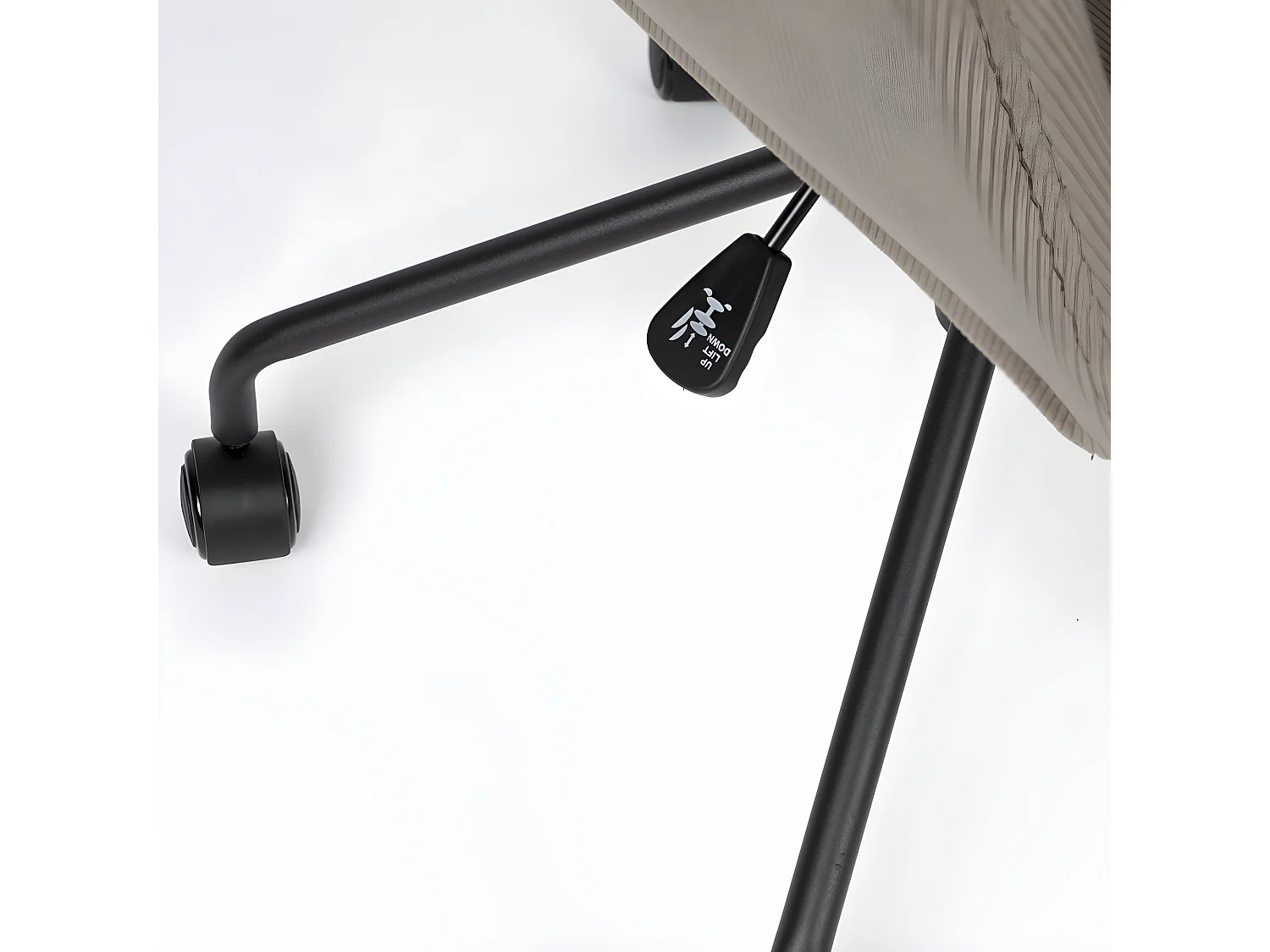 Junzo - Chaise de bureau pivotante à roulettes - Taupe