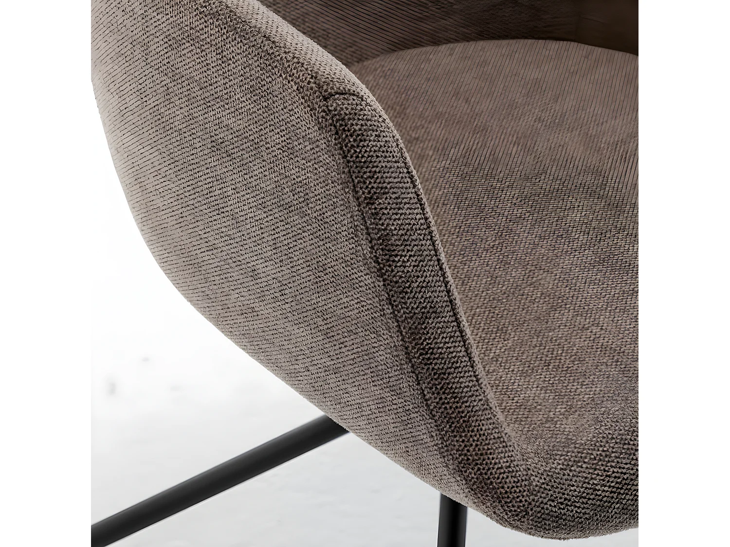 Kooij - Chaise de bureau en tissu et métal - Taupe