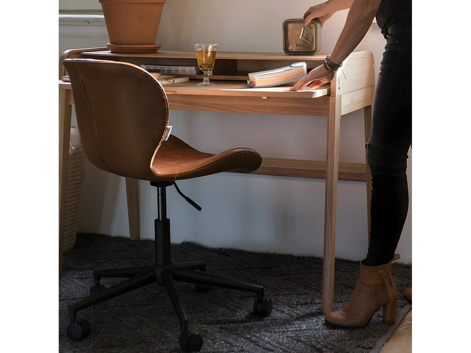 OMG - Chaise de bureau LL - Cognac