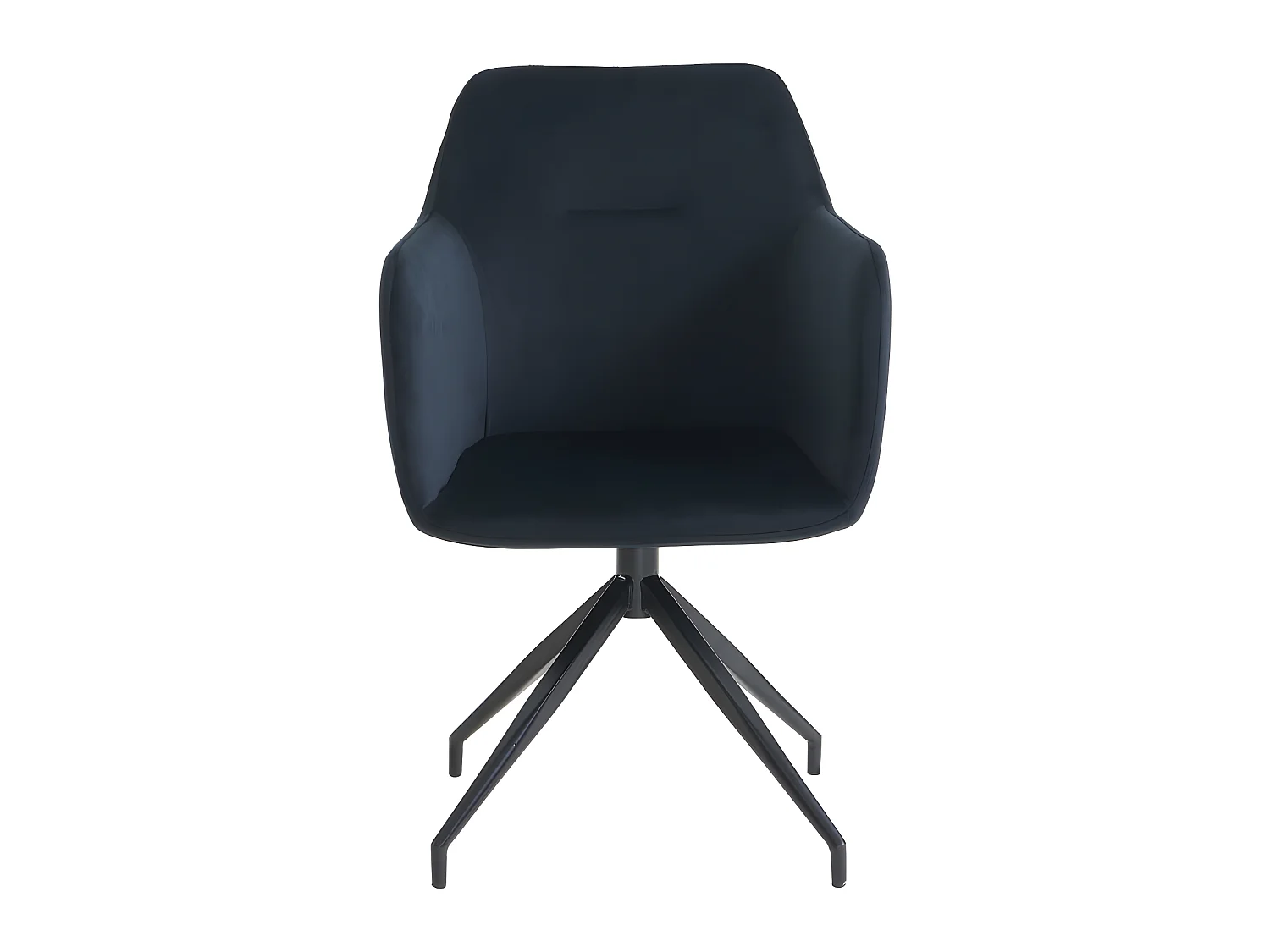 Nate - Chaise de bureau en velours - Noir