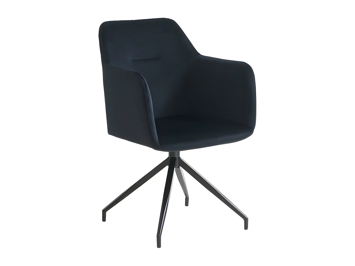 Nate - Chaise de bureau en velours - Noir