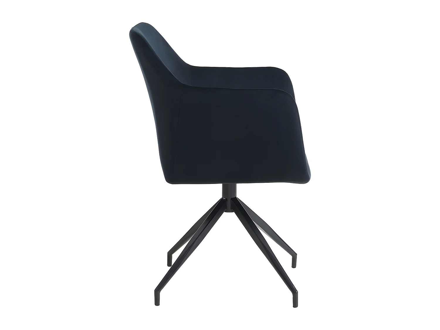 Nate - Chaise de bureau en velours - Noir