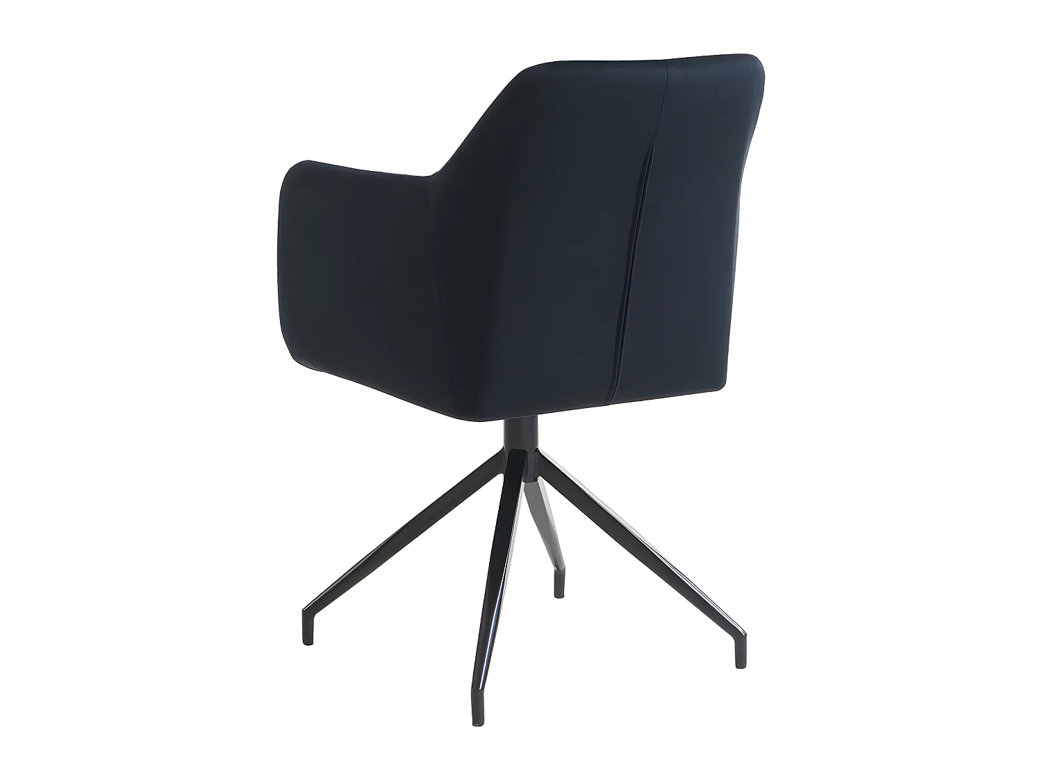 Nate - Chaise de bureau en velours - Noir