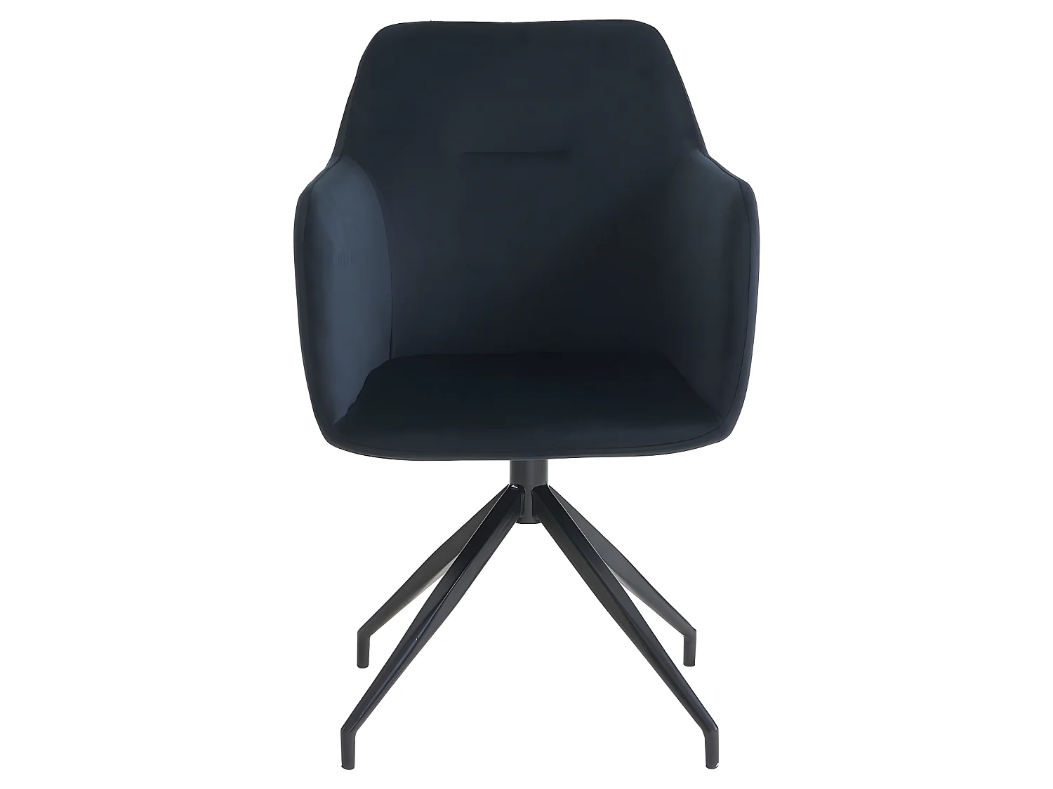 Nate - Chaise de bureau en velours - Noir