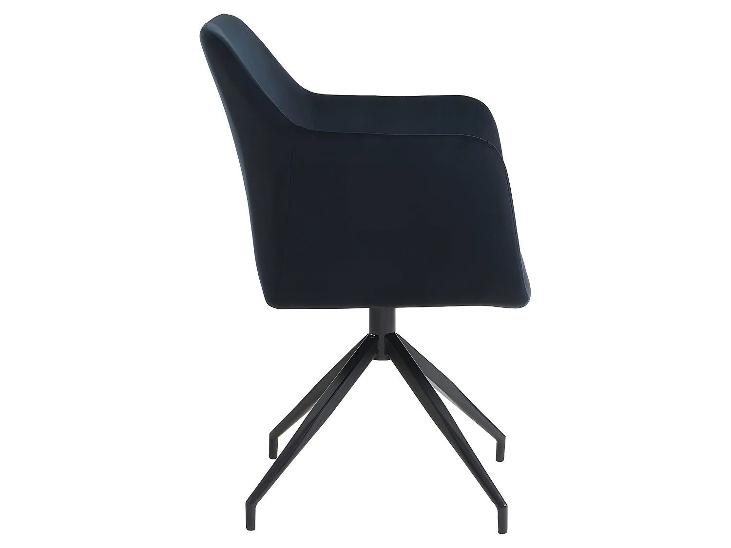 Nate - Chaise de bureau en velours - Noir