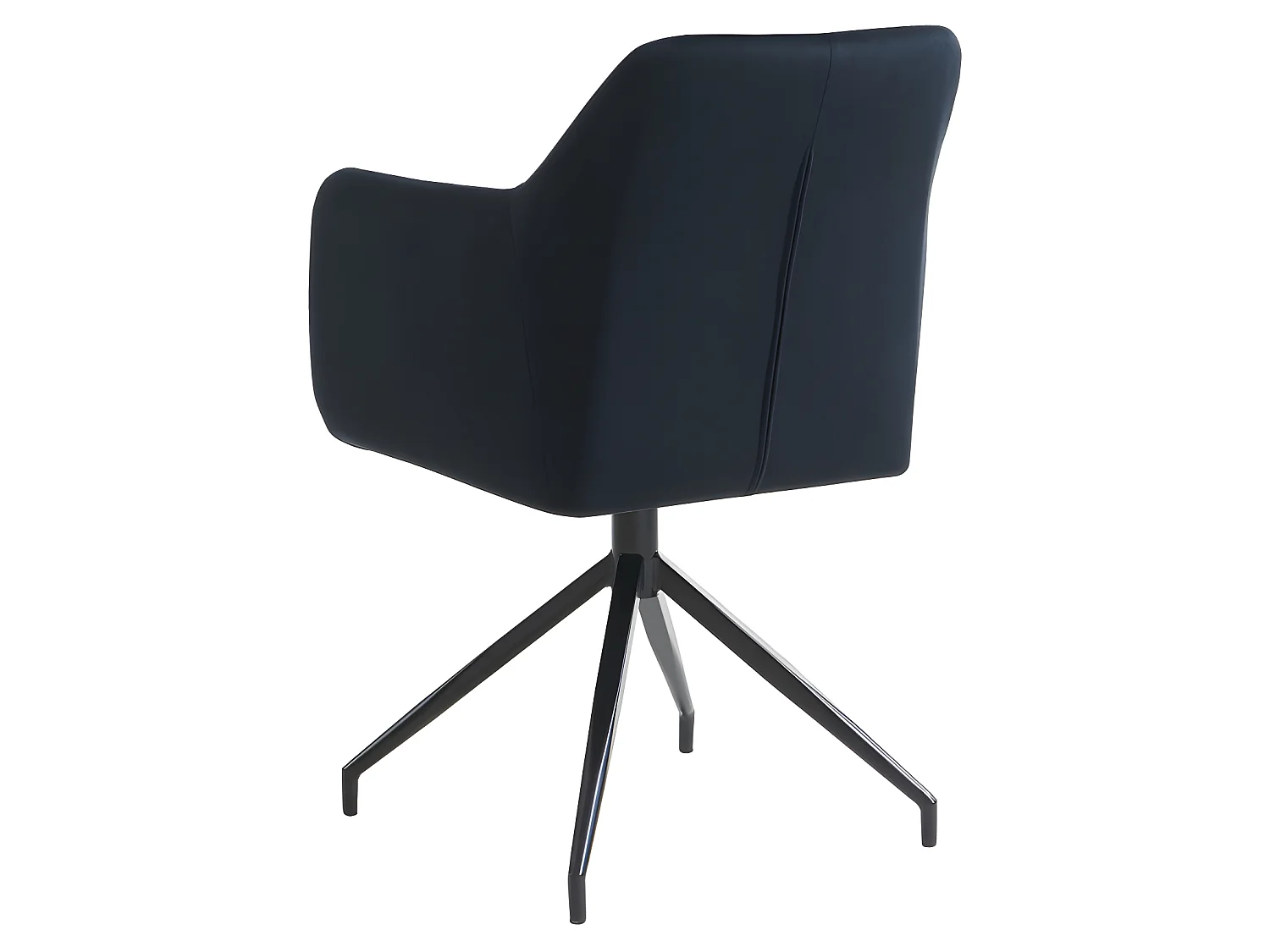 Nate - Chaise de bureau en velours - Noir