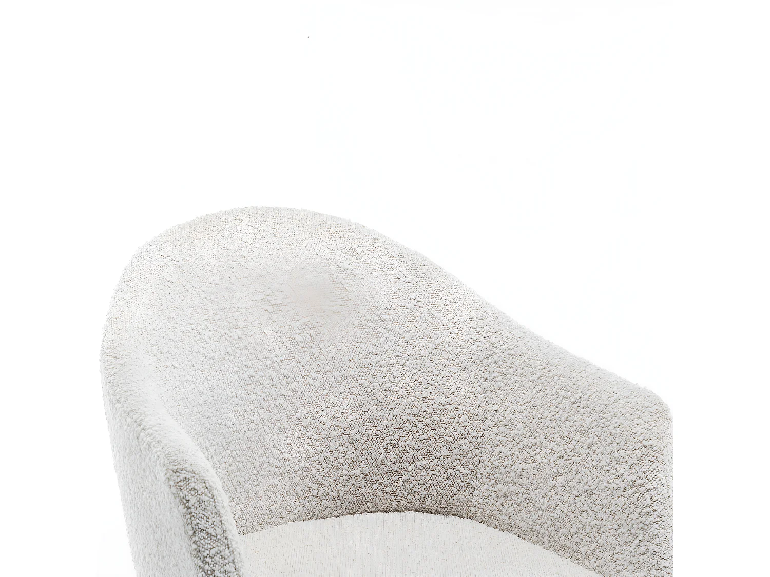 Kooij - Chaise de bureau en tissu bouclette et métal - Écru