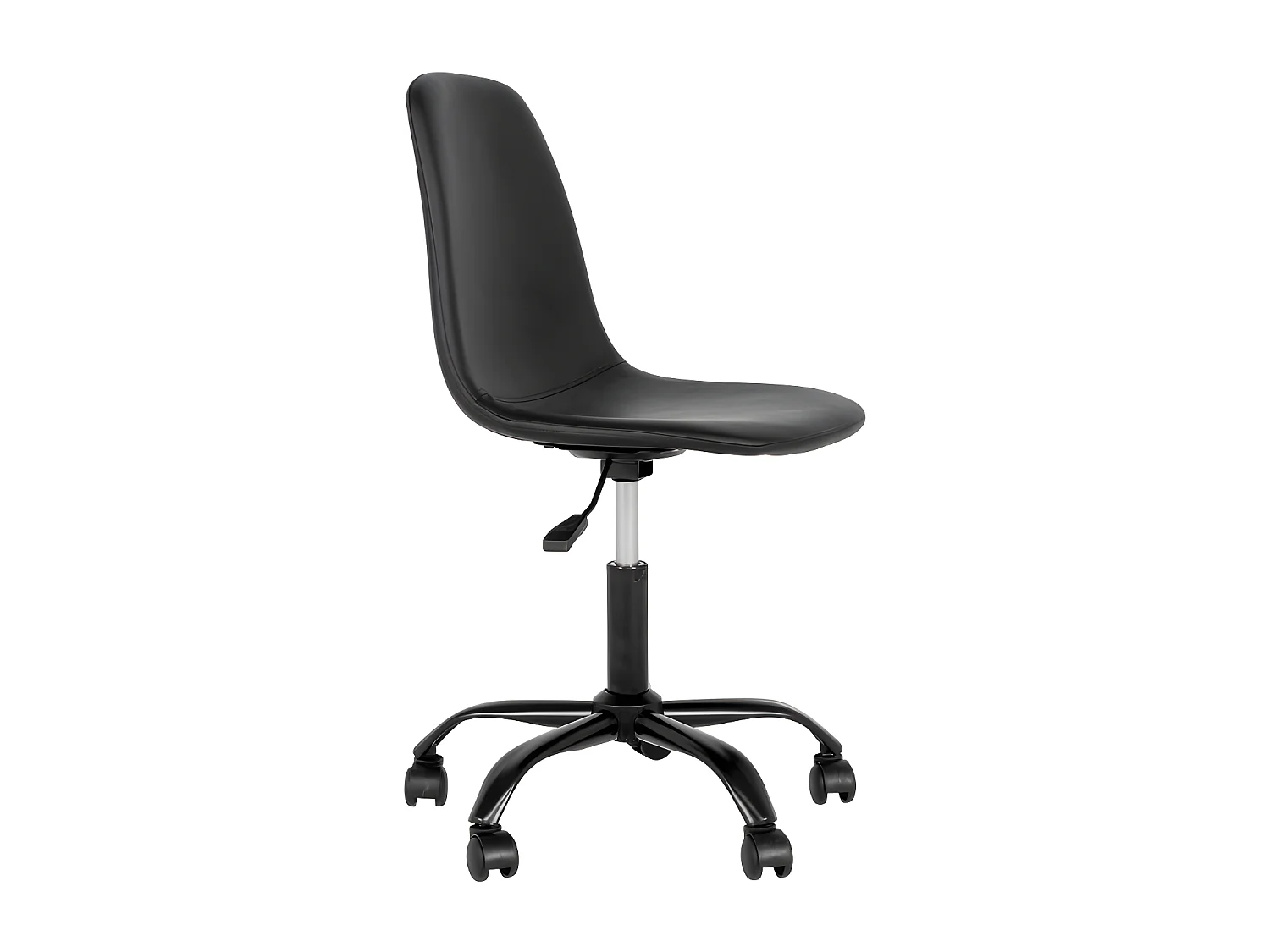 Stockholm - Chaise de bureau à roulettes en simili - Couleur - Noir