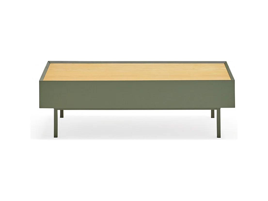 Arista - Table basse en bois 110x60cm - Couleur - Vert amande