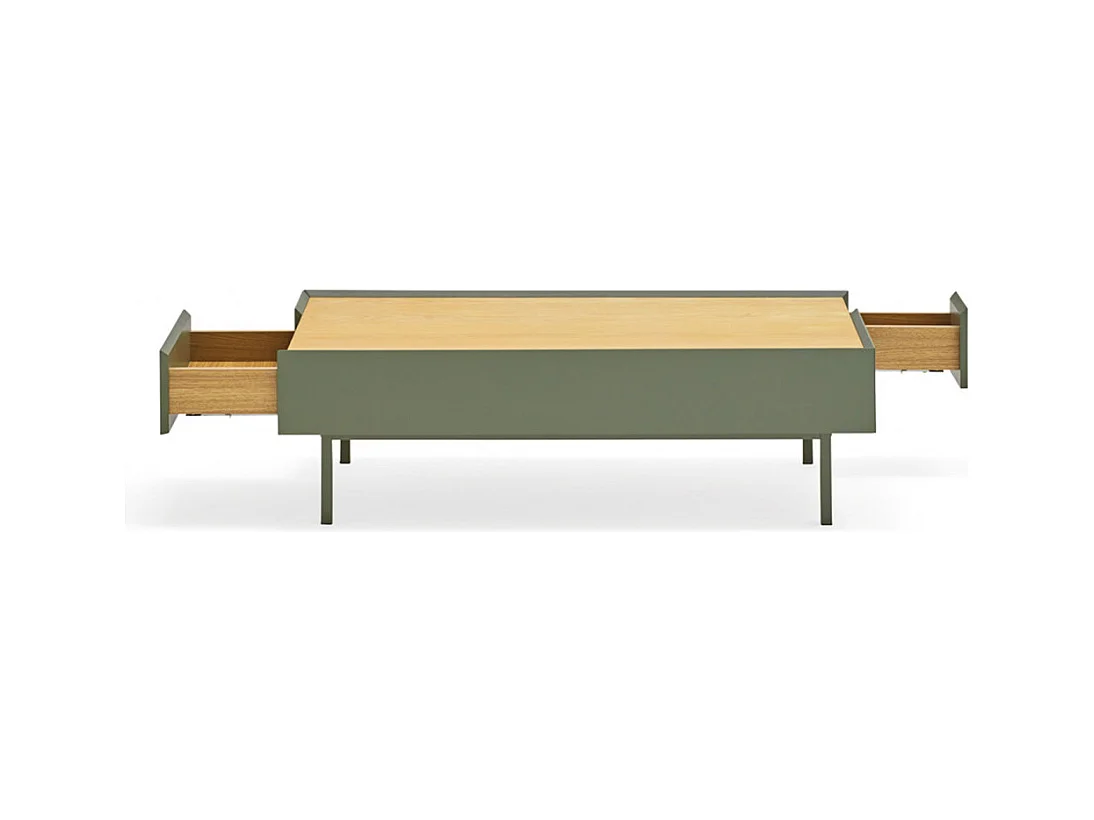 Arista - Table basse en bois 110x60cm - Couleur - Vert amande
