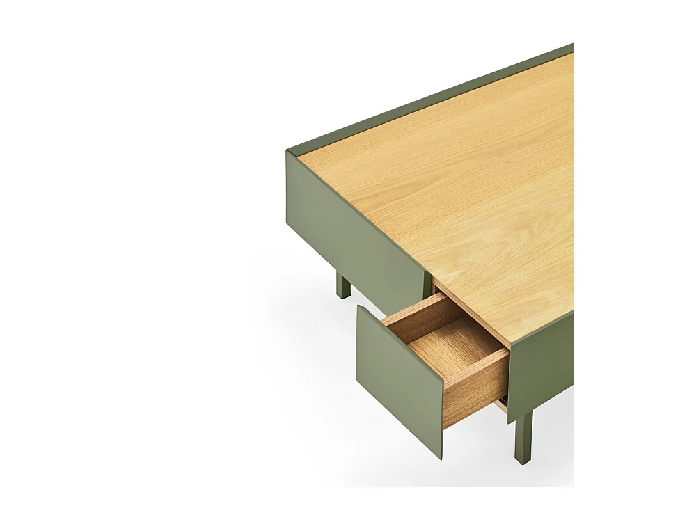 Arista - Table basse en bois 110x60cm - Couleur - Vert amande