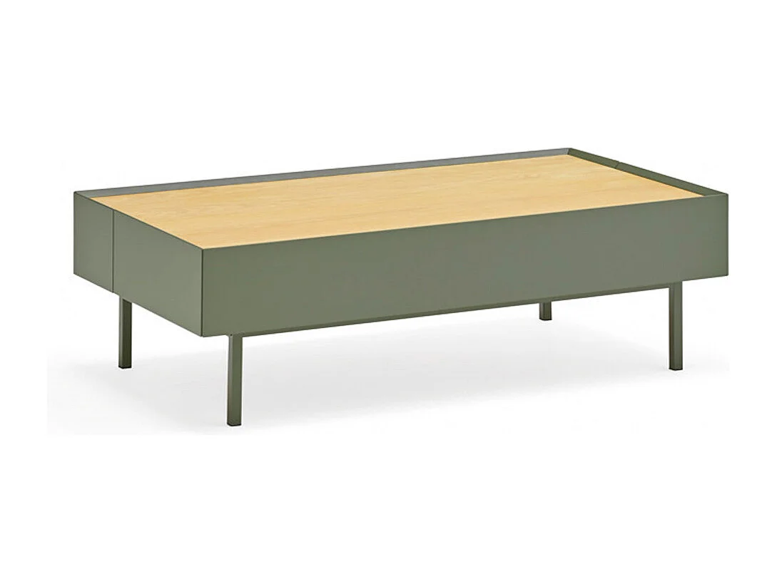 Tavolino basso verde 110x60 cm