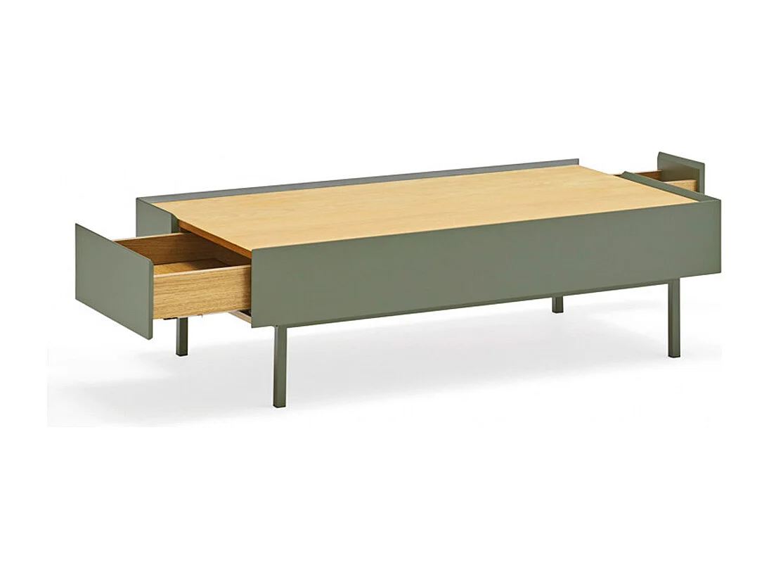 Tavolino basso verde 110x60 cm