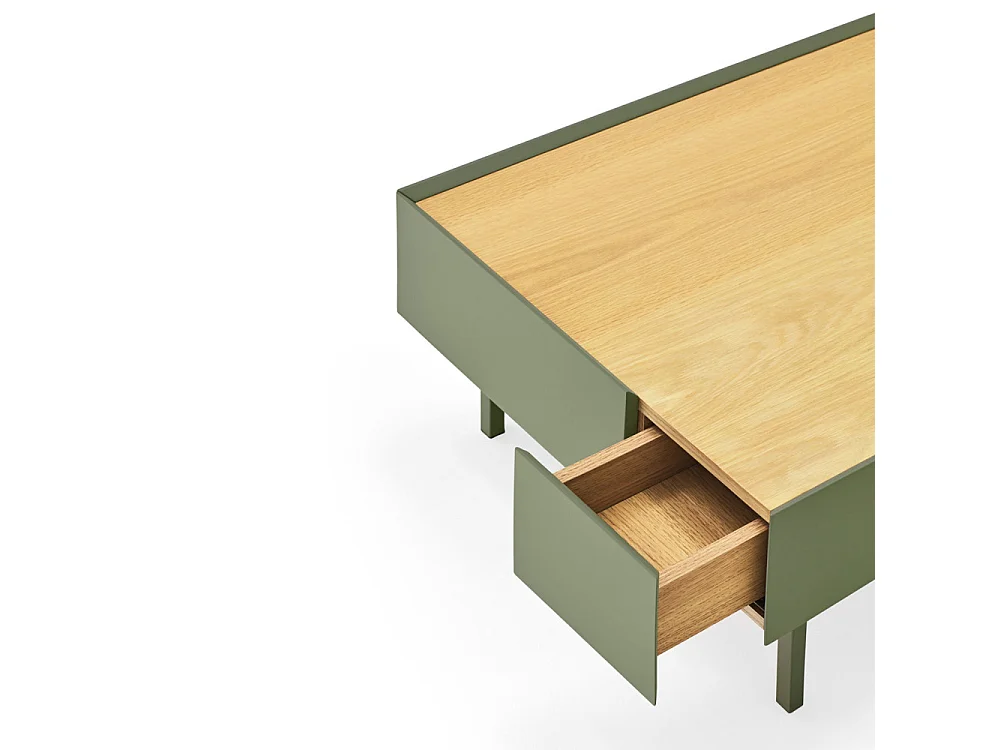 Tavolino basso verde 110x60 cm