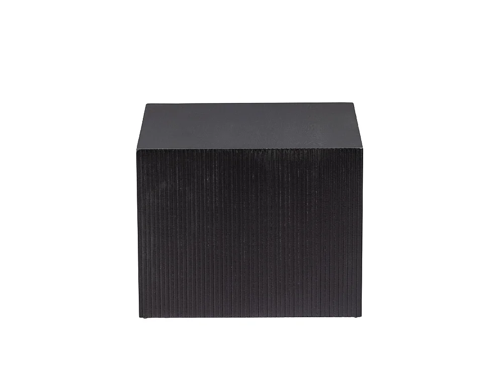 Sanne - 2 tables basses carrées en bois - Noir