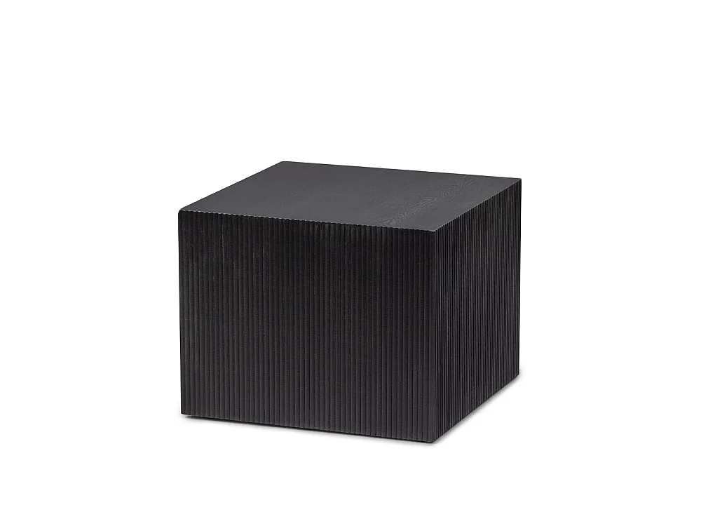 Sanne - 2 tables basses carrées en bois - Noir