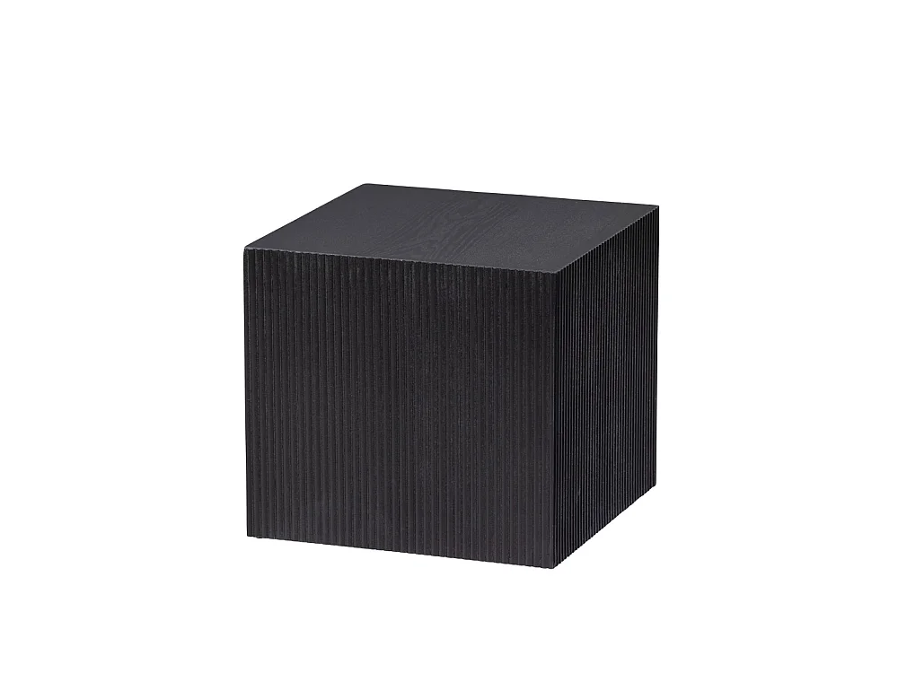 Sanne - 2 tables basses carrées en bois - Noir