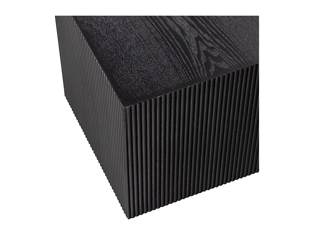 Sanne - 2 tables basses carrées en bois - Noir