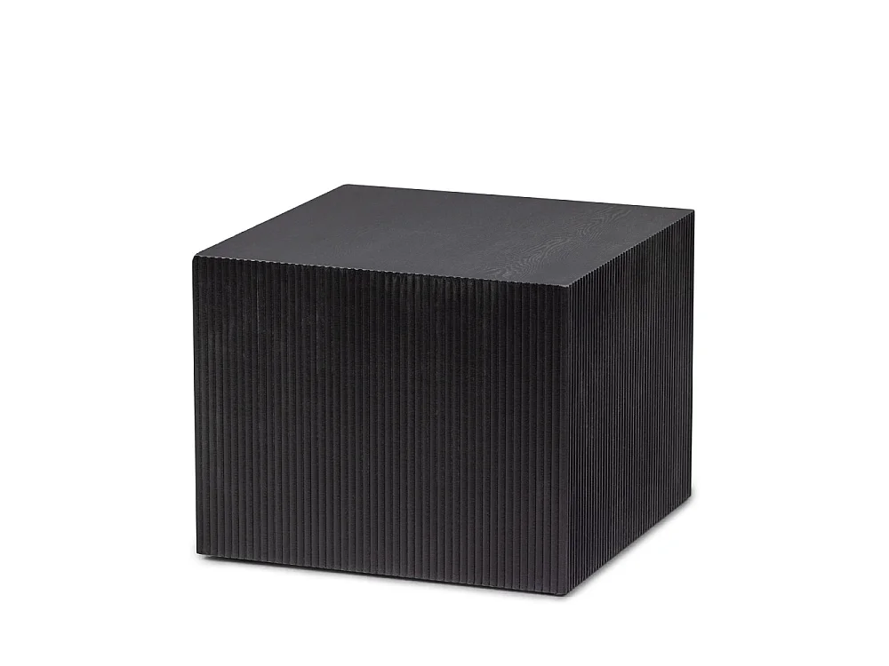 Sanne - 2 tables basses carrées en bois - Noir