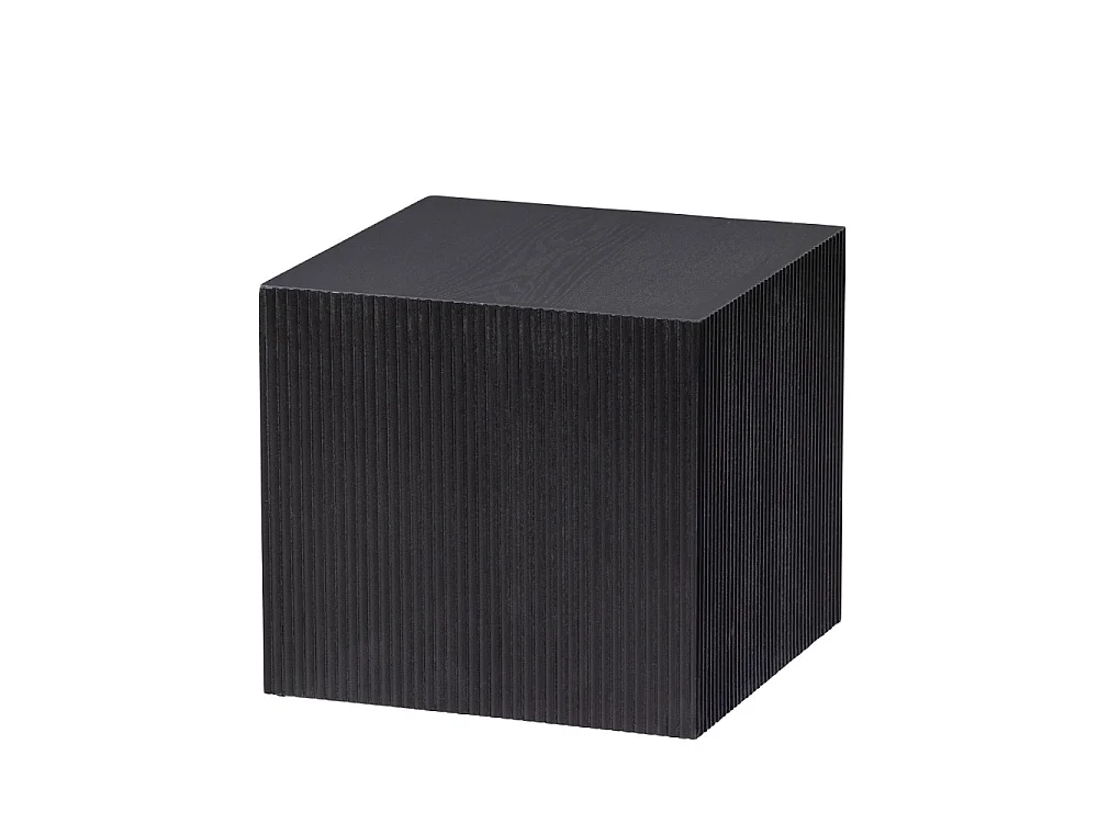 Sanne - 2 tables basses carrées en bois - Noir