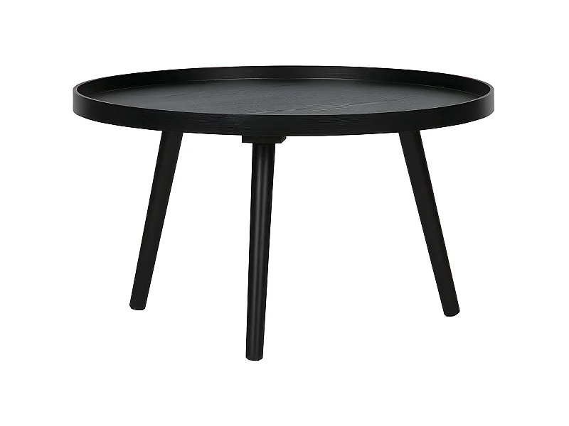 Mesa - Table d'appoint ronde bois ø60cm - Noir