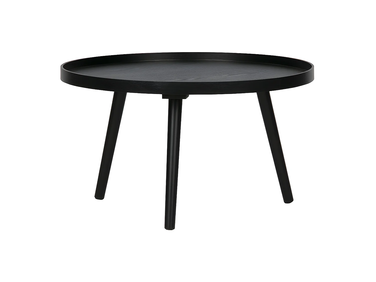 Mesa - Table d'appoint ronde bois ø60cm - Noir