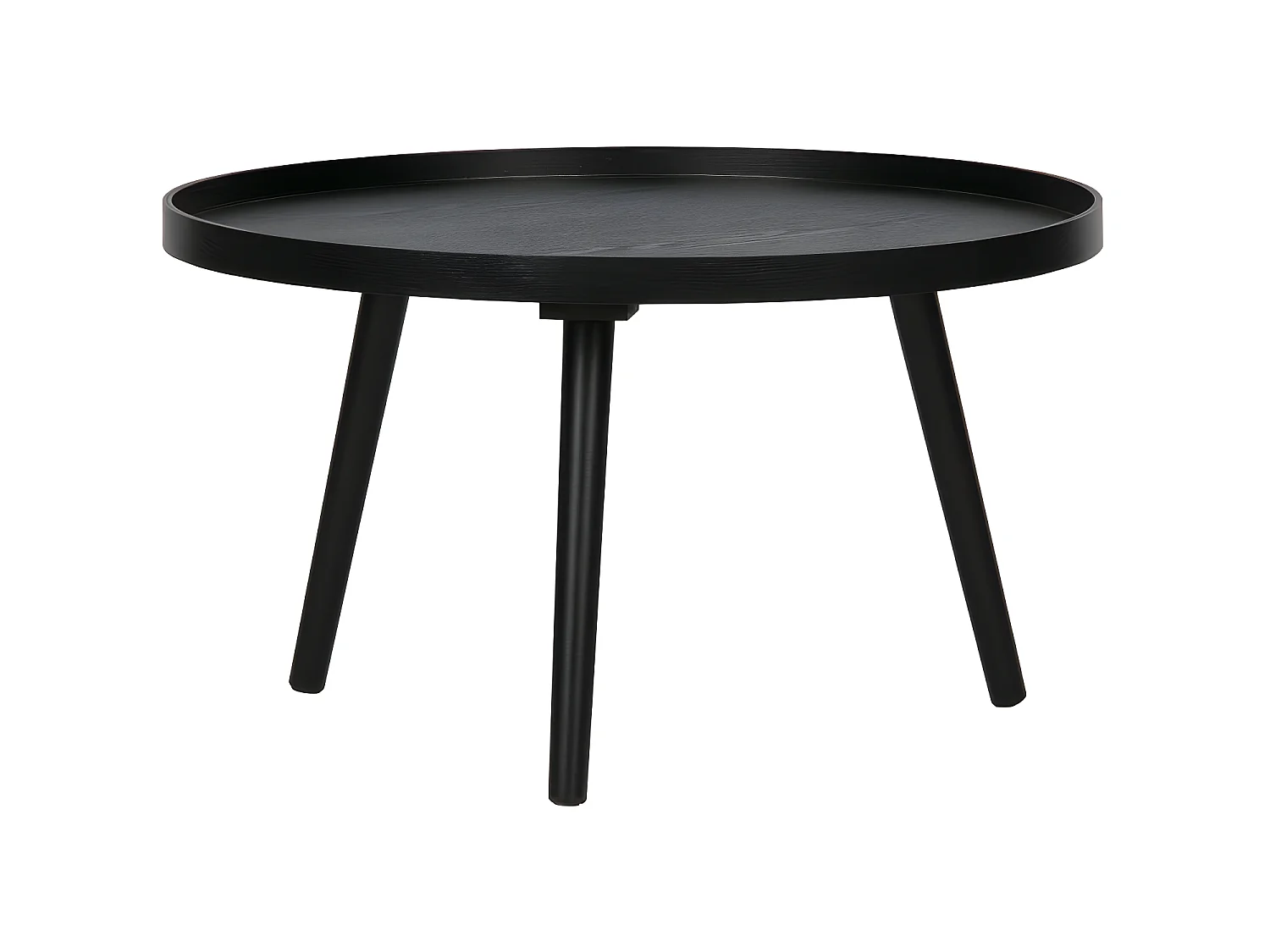 Mesa - Table d'appoint ronde bois ø60cm - Noir