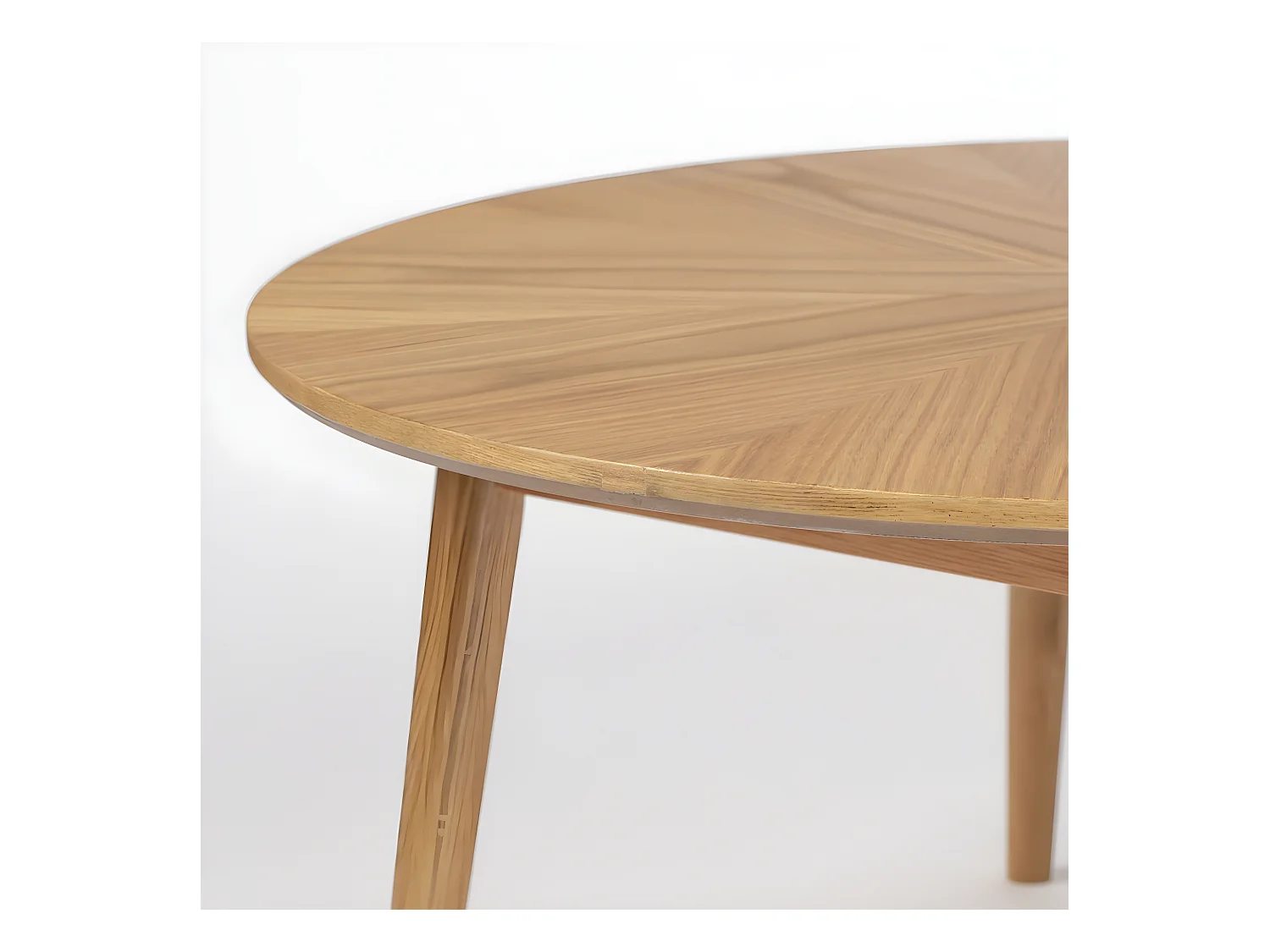 Fabio - Table basse d'appoint ronde en bois ø80cm - Bois clair