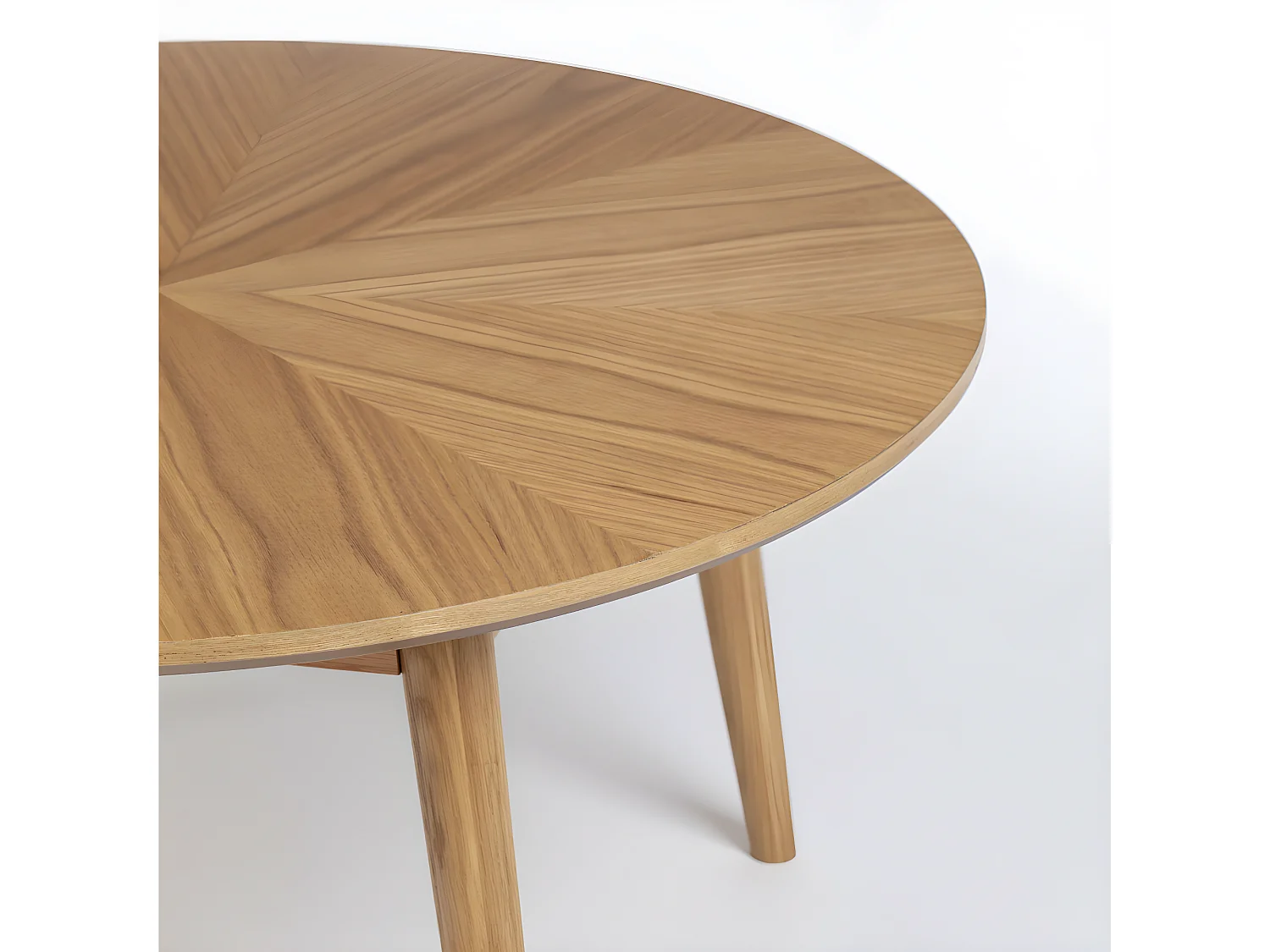 Fabio - Table basse d'appoint ronde en bois ø80cm - Bois clair