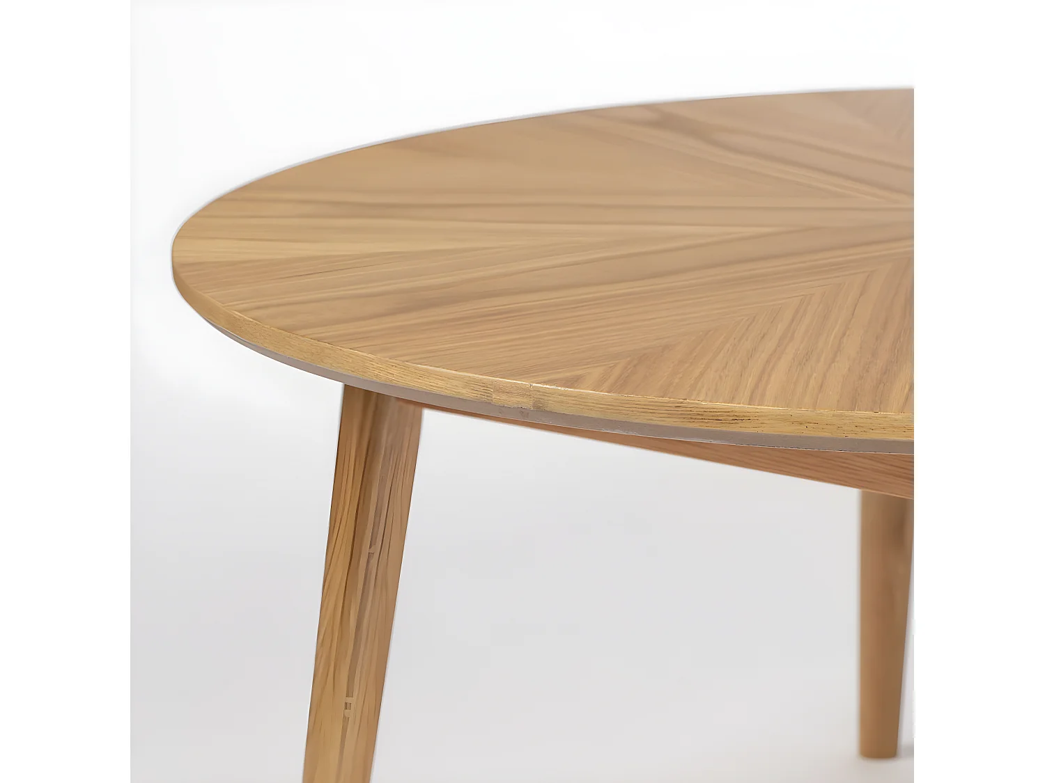 Fabio - Table basse d'appoint ronde en bois ø80cm - Bois clair