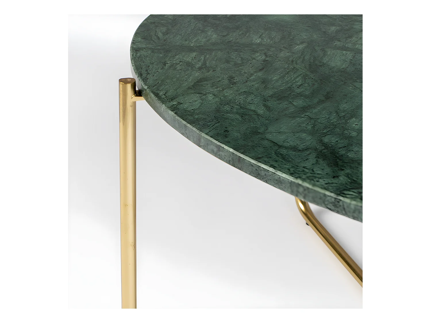 Timpa - Table basse en marbre ø70cm - Vert