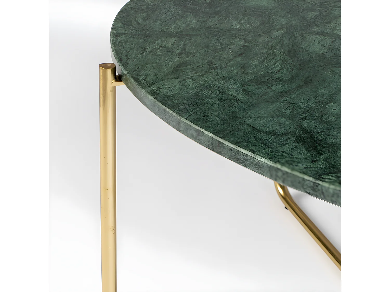 Timpa - Table basse en marbre ø70cm - Vert