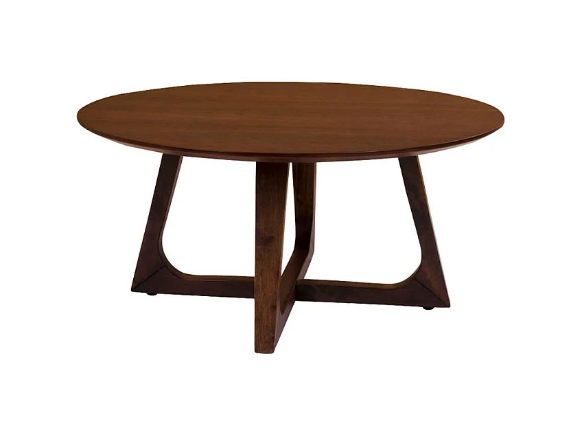 Hellerup - Table basse en bois ø75cm - Bois foncé