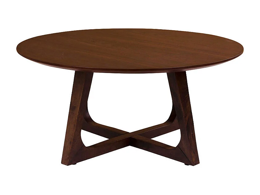 Hellerup - Table basse en bois ø75cm - Bois foncé