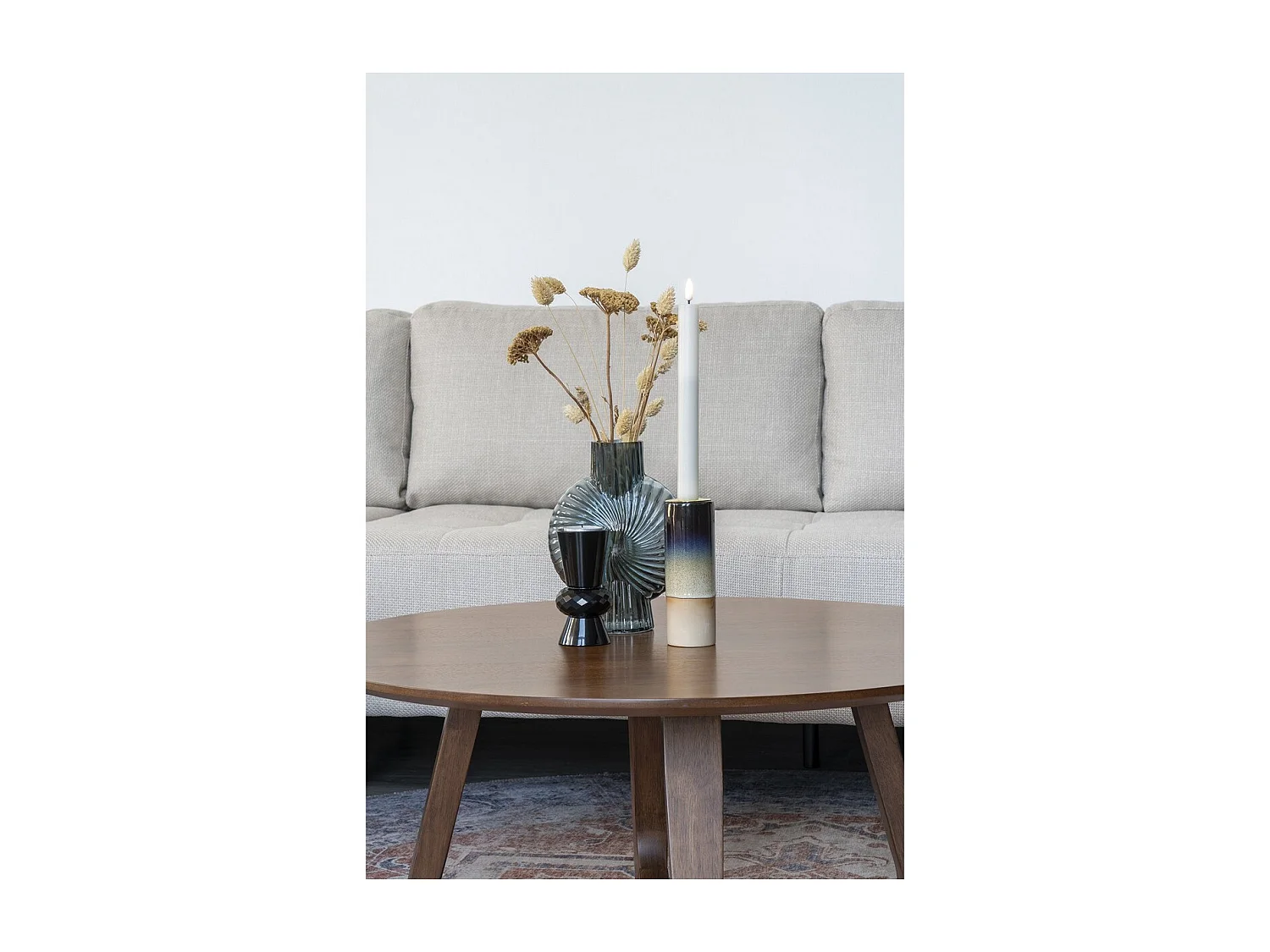 Hellerup - Table basse en bois ø75cm - Bois foncé
