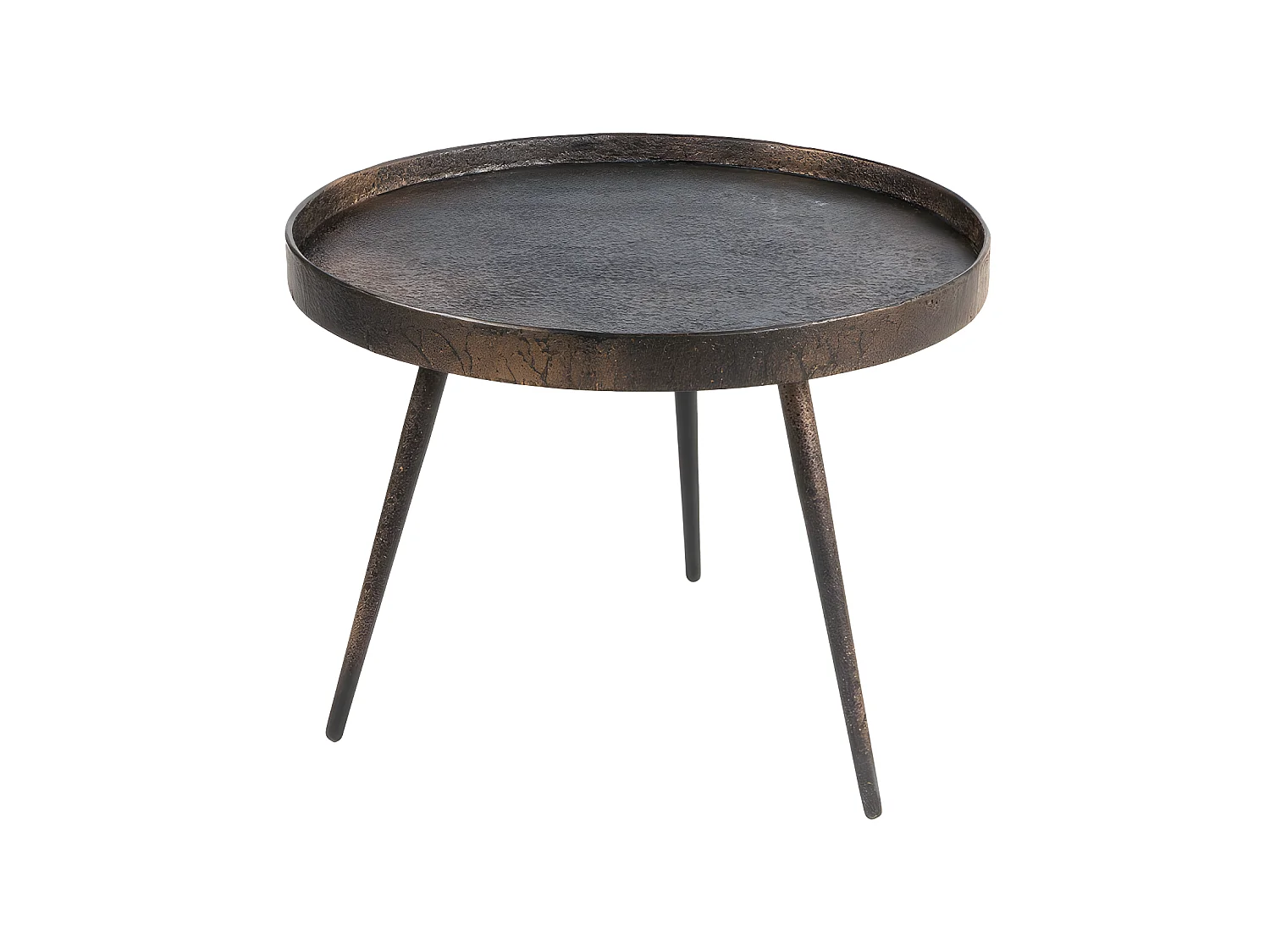 Jonamai - Table basse ronde en métal ø58cm - Bronze