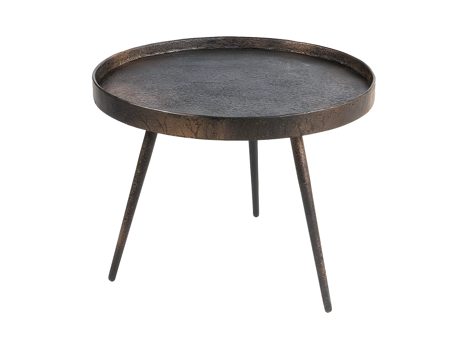 Jonamai - Table basse ronde en métal ø58cm - Bronze