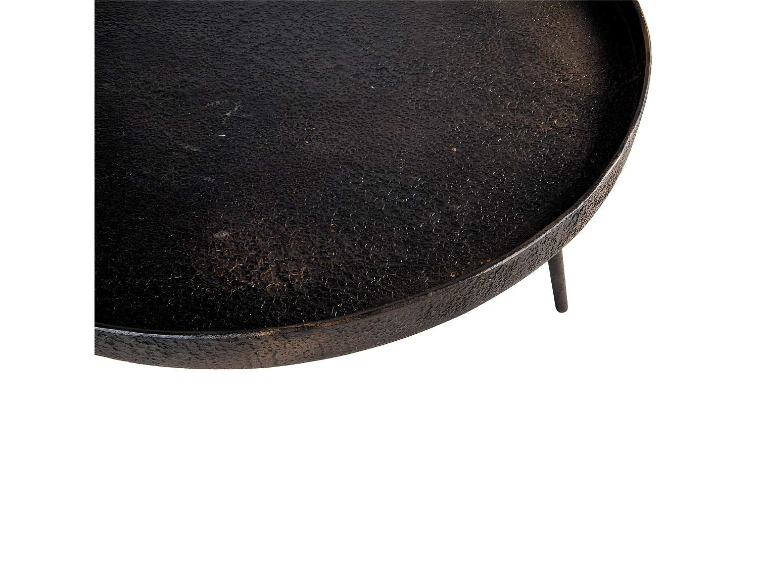 Jonamai - Table basse ronde en métal ø58cm - Bronze