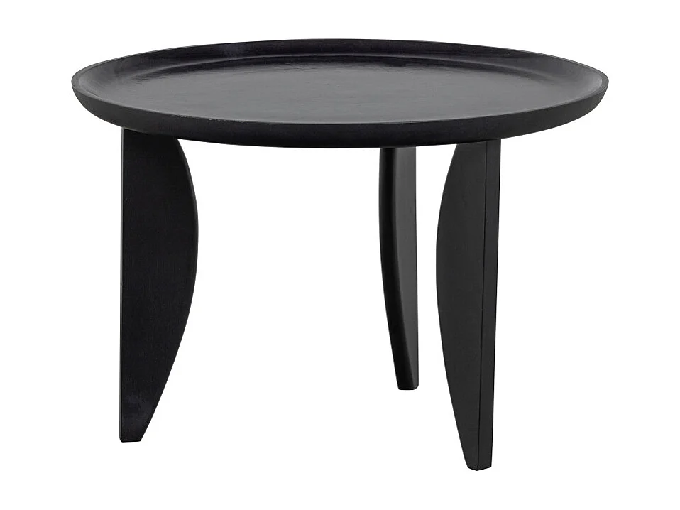 High Heels - 2 tables basses en bois de manguier ø40/ø70cm - Noir