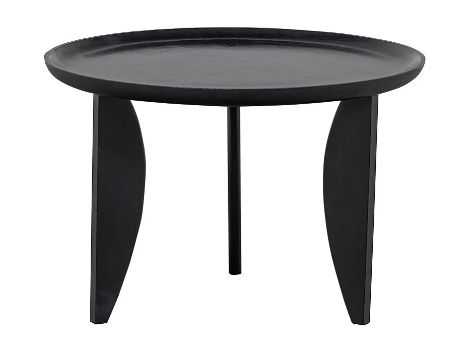 High Heels - 2 tables basses en bois de manguier ø40/ø70cm - Noir