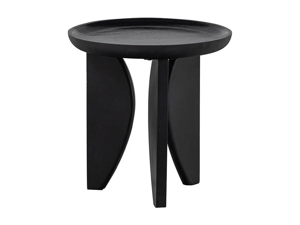 High Heels - 2 tables basses en bois de manguier ø40/ø70cm - Noir