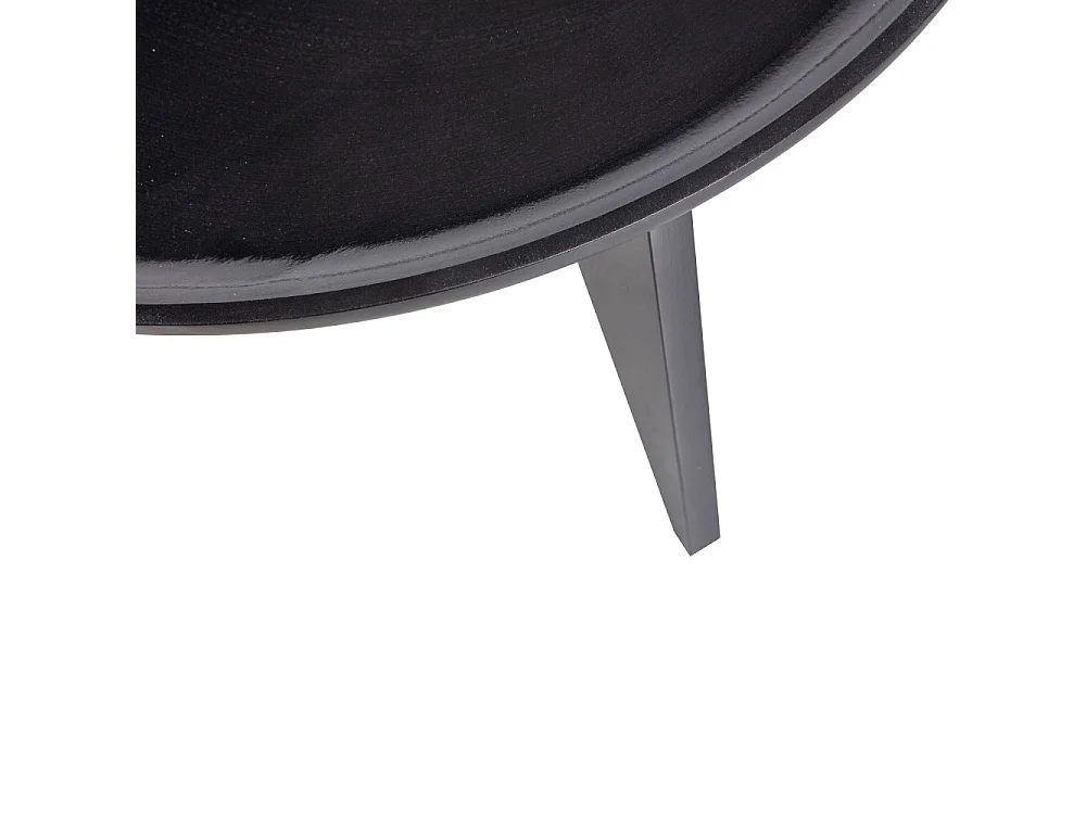 High Heels - 2 tables basses en bois de manguier ø40/ø70cm - Noir