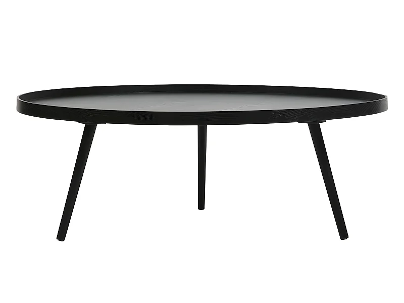 Mesa - Table basse ronde en bois ø100cm - Noir