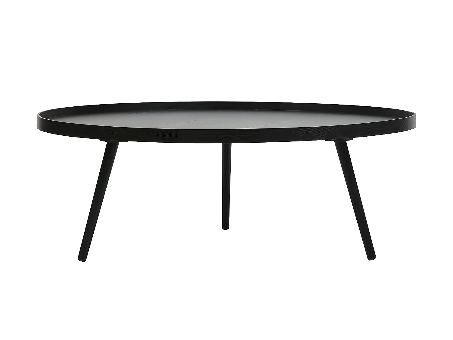 Mesa - Table basse ronde en bois ø100cm - Noir