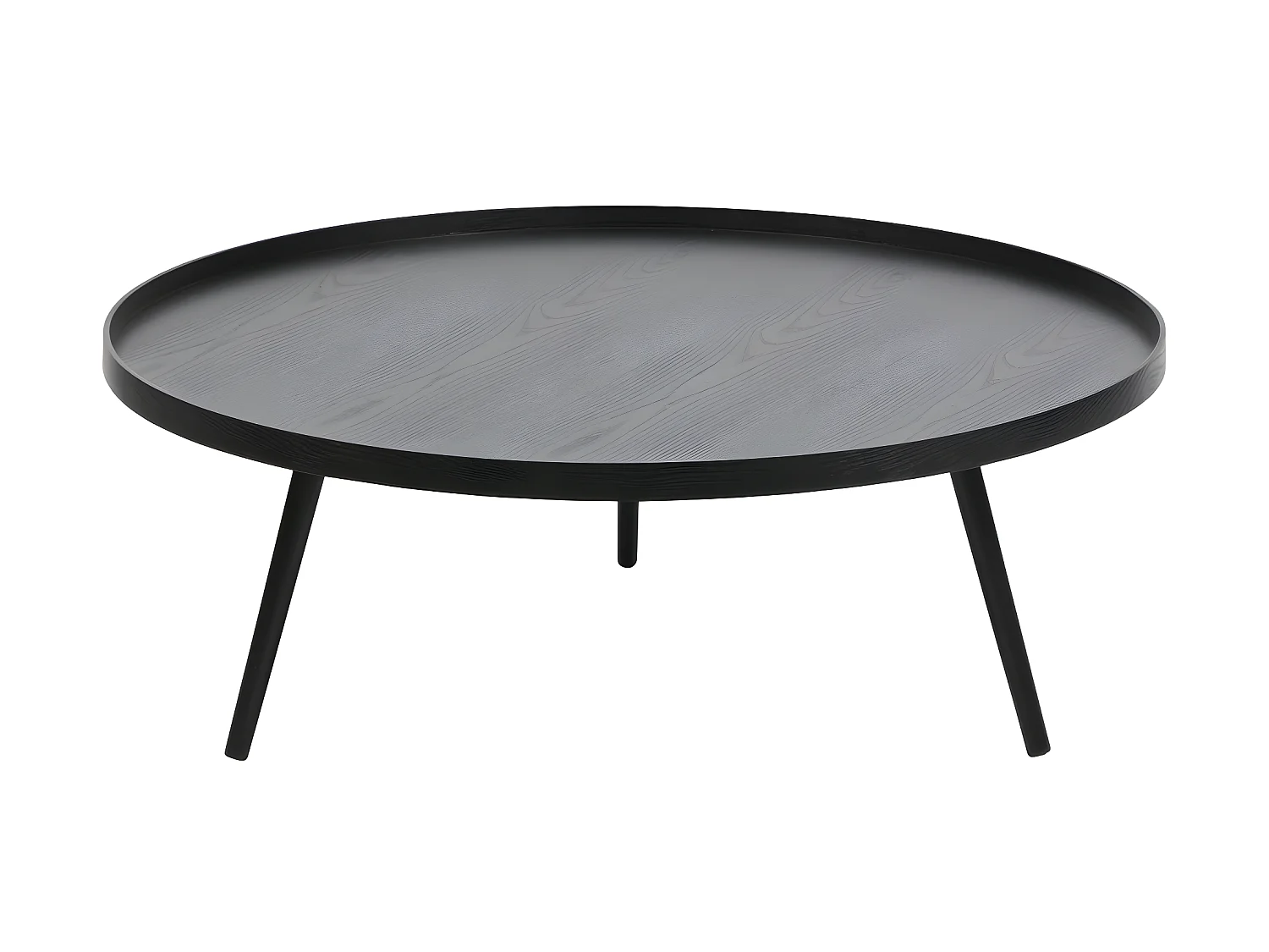 Mesa - Table basse ronde en bois ø100cm - Noir